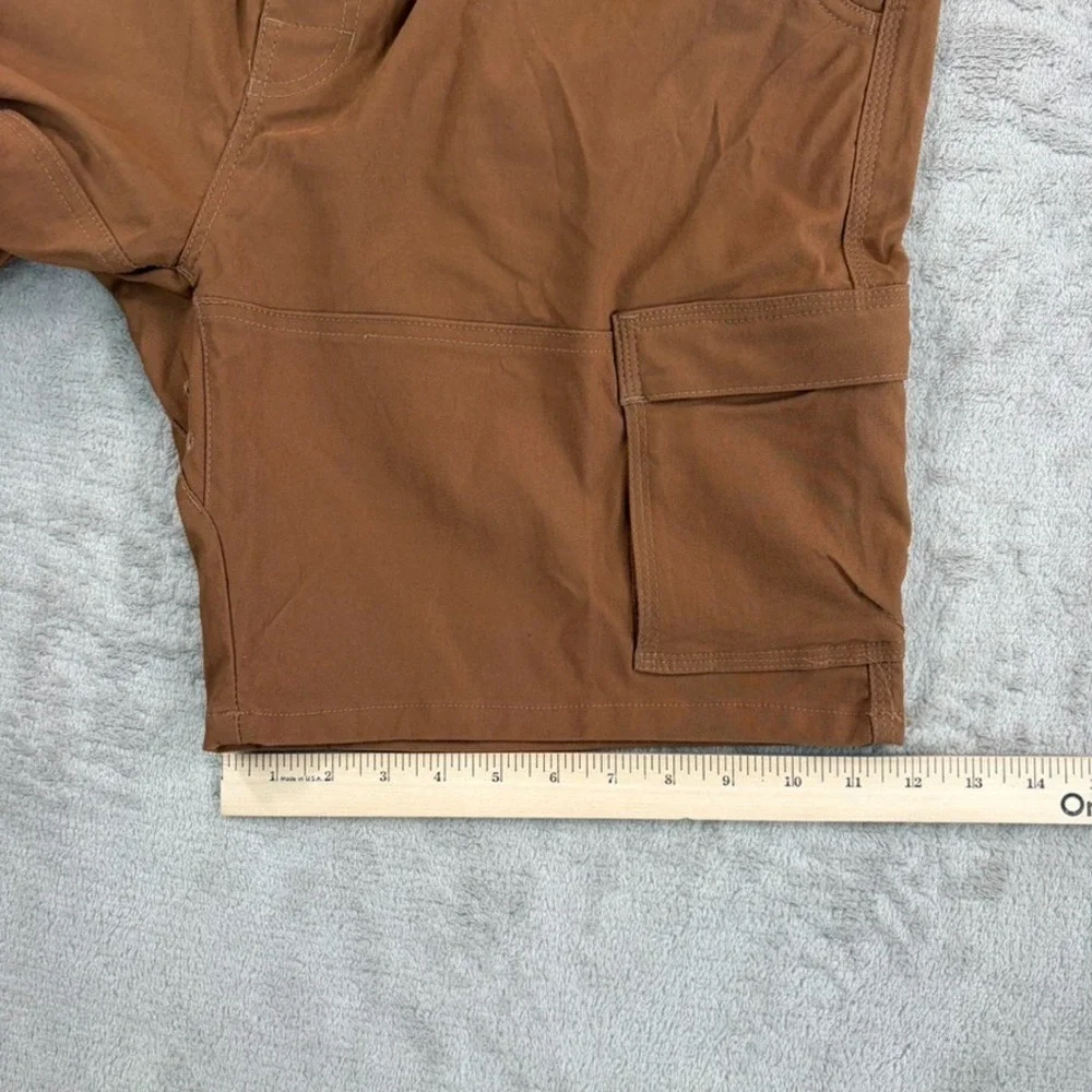prAna Stretch Zion II E-Waist Hiking Shorts in Brown‎ Men 2XL Performance NWOT